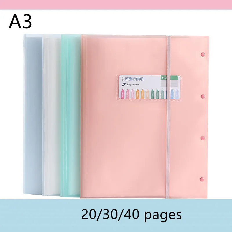 Waterproof Elastic Closure Folder For Documents A3 Letter Size Large Capacity School Office Storage Bags Organizer File Holder