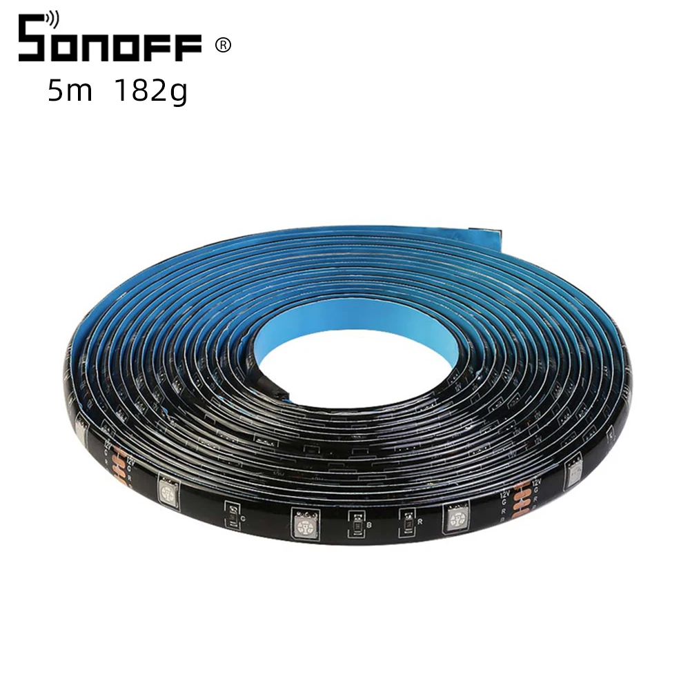 SONOFF L1 Wifi умный светодиодный светильник 2 м/5 м водонепроницаемый 5050 RGB контроллер с регулируемой яркостью Alexa Google для дома, гостиной, танцев с музыкой - Комплект: 5M