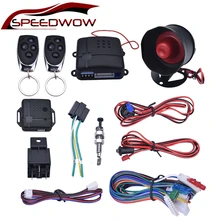 Car Alarm Vehicle System 1-Way Remote Central Door Lock Keyless System With 2 Remote Control Burglar Protection Security System