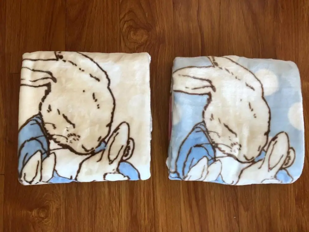 

100*140cm size Cartoon Peter Rabbit cosplay thick Flannel Blanket toy classic color 2 kinds for choose