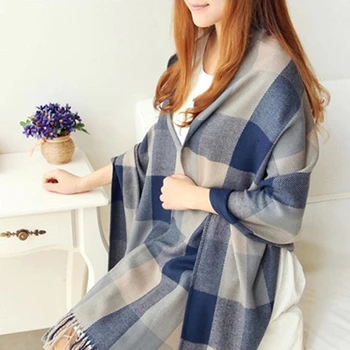 

2020 Plaid Winter Scarf Women neck head Scarves Fashion Casual Scarfs Cashmere ladies shawls and wraps Bufandas Hombre