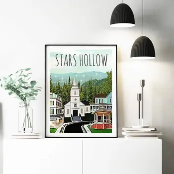 

Posters And Prints Stars Hollow Poster Inspired By Gilmore Girls Canvas Painting Wall Art Picture For Living Room Home Decor