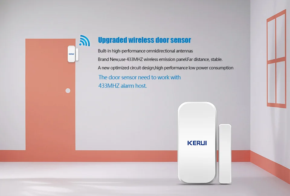 Kerui Tuya W181 Wireless Wifi Home Alarm GSM IOS Android APP Control LCD GSM SMS Burglar Alarm System For Home Security Alarm panic button for elderly