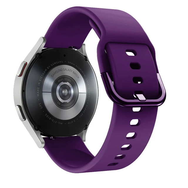 20mm/22mm strap For Samsung Gear S3 frontier Huawei GT 2/pro Silicone bracelet Galaxy watch 3/46mm/42mm/Active 2/4/Classic band Purple