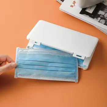 

Portable Dustproof Moisture-proof Storage Box Mask Box Temporary Folder Student Storage Mask Case Band-aid Box Storage Bill T1U7