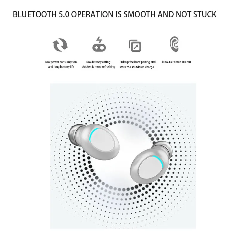 Стерео Bluetooth наушники с сенсорным управлением беспроводные наушники-вкладыши спортивные IPX7 водонепроницаемые наушники V5.0 водонепроницаемые автоматические