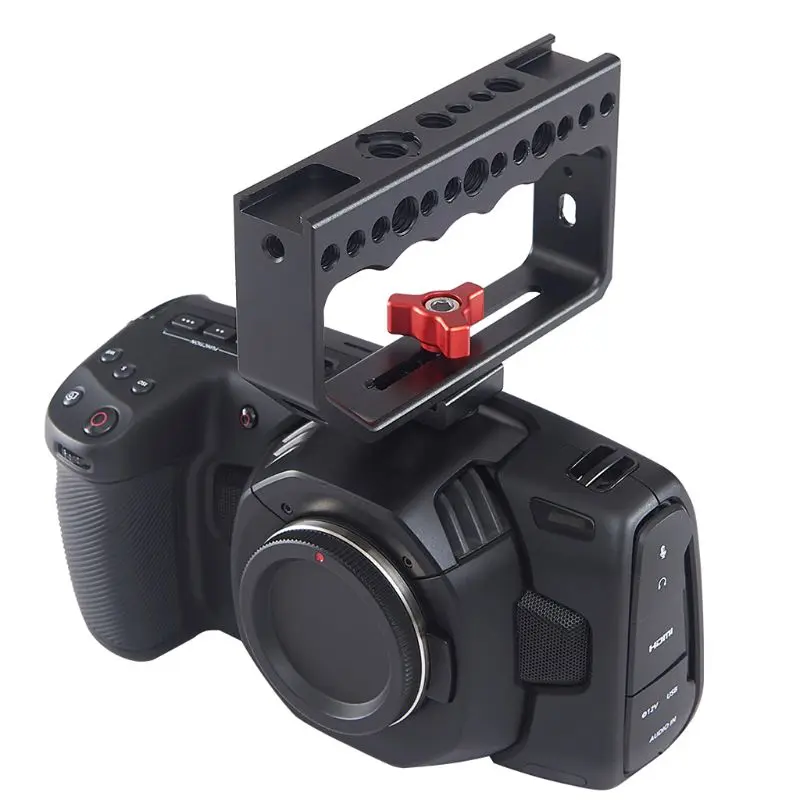 

Camera Grip Cheese Handle 1/4 Inch Screw Holes Video Stabilizing Rig for Camera Cage Monitor Led Light Microphone DSLR