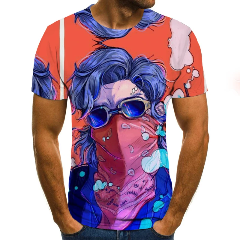 

2020 new hero character series men's T-shirt sports trendy tops 3D printed fashion short sleeve summer round neck casual shirt
