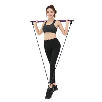 

52-54CM Yoga Circles Pull Rope Multi-functional Stretch Rod Yoga Pull Rod Slimming Leg Stretch Buttocks Fitness Exercise Devices