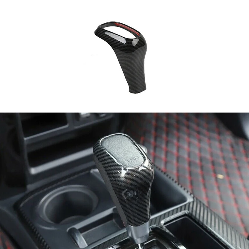 

Car Carbon Fiber ABS Gear Shift Shifter Knob Cover Trim for Toyota 4Runner TRD 2010-2019