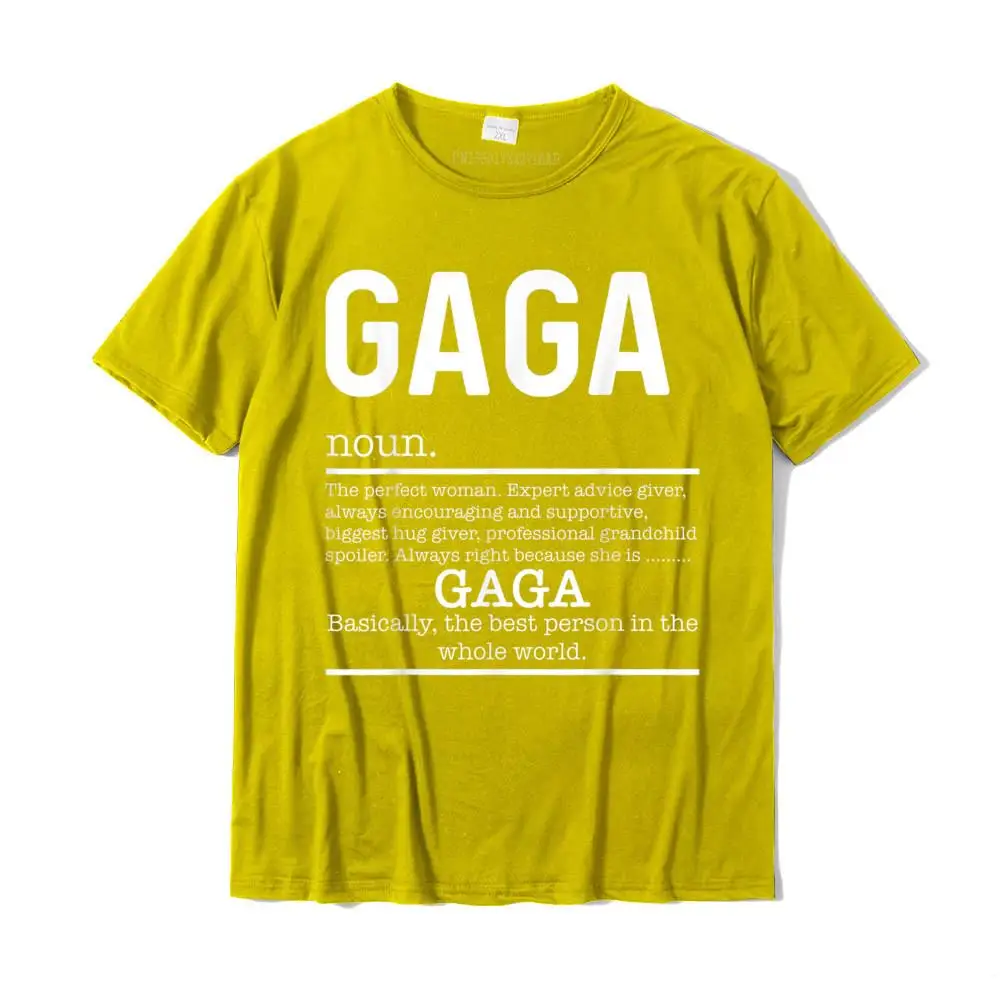 Printed Custom Normal Short Sleeve Lovers Day Tops Tees 2021 New Fashion Round Neck 100% Cotton T-Shirt Men's T-shirts Funny GaGa Definition Grandma Mother Day Gifts T-Shirt__MZ22930 yellow