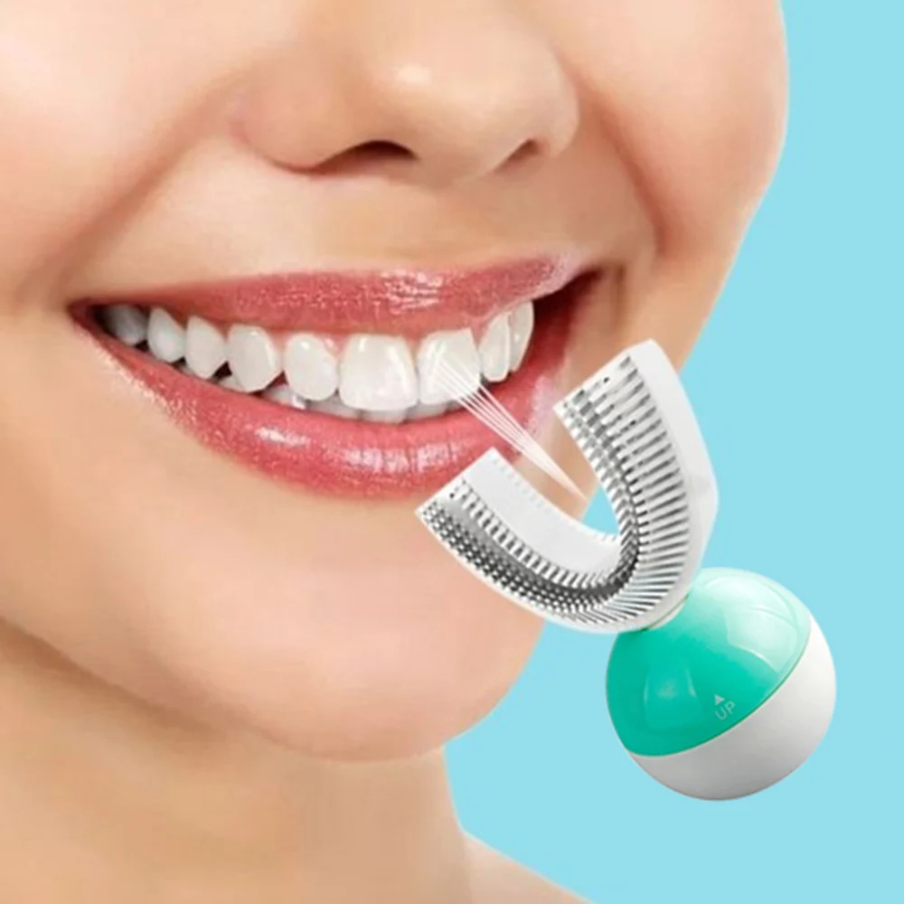 

Electric Ultrasonic Toothbrush Intelligent Automatic Toothbrush Ring Wireless Toothbrush 360 Degrees Clean Lazy U-shaped Braces