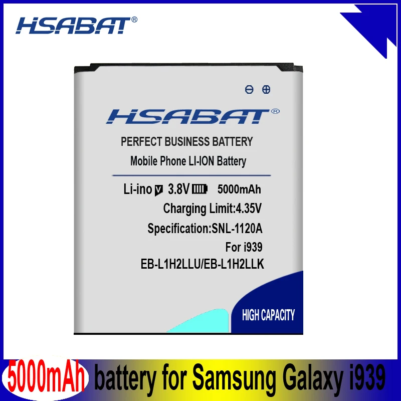 HSABAT 5000 мАч EB-L1H2LLU батарея для Samsung i939/4G LTE E210S/K/U Galaxy Premier i9260 i9268 Express 2 G3815 G3818 G3819 G3812 |