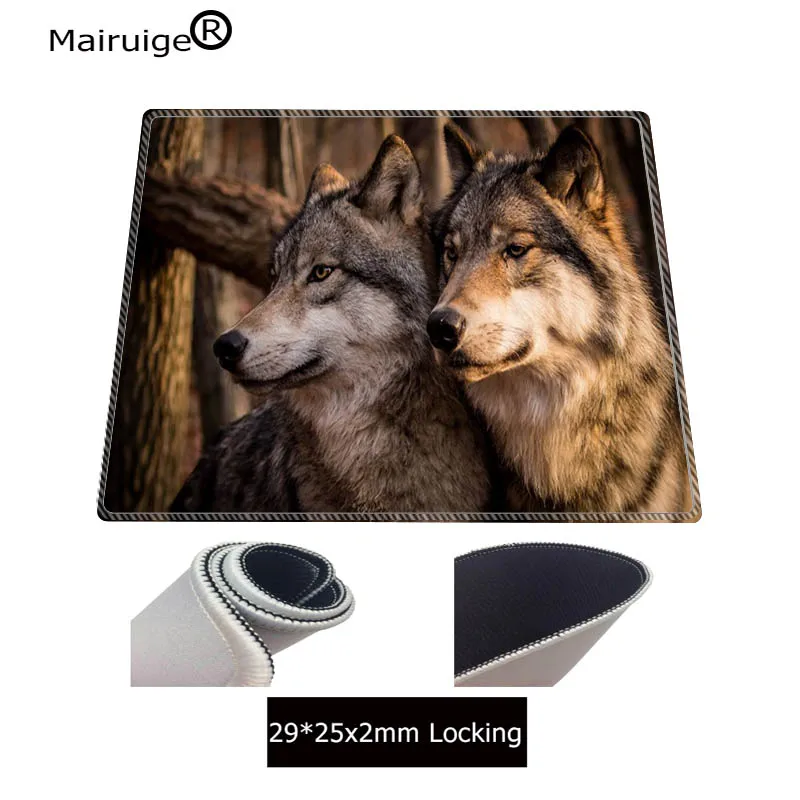  Large Gaming Wolf Light Forest Wild Design Pattern Computer Locking Edge Mousepad Gaming Mouse Pad 