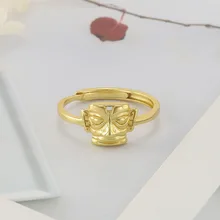 

2021 Newly Arrived Ethnic Artist Women Ring Human Face Abstract Gold Knuckle Midi Finger Ring Party Exaggerated Jewelry Gift