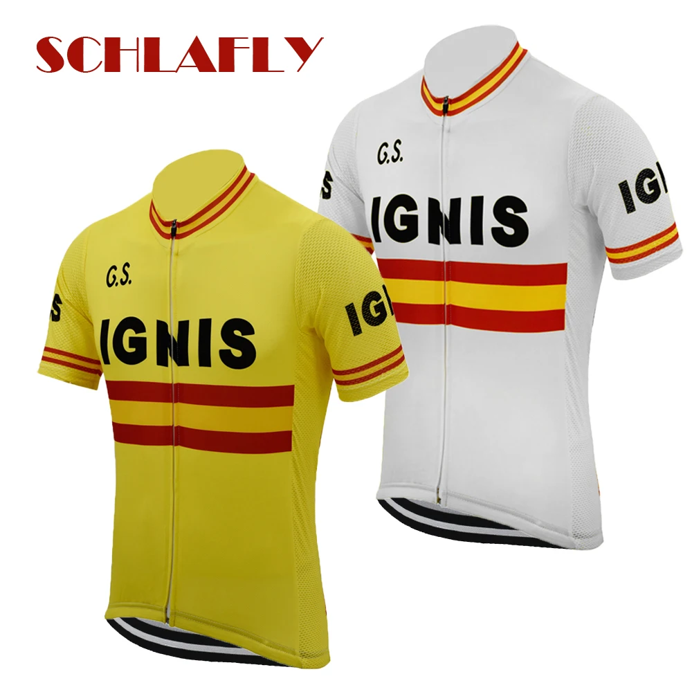 Maillot de ciclismo del equipo ignis italiano con bandera de España, maillot  corto para bicicleta de montaña - AliExpress