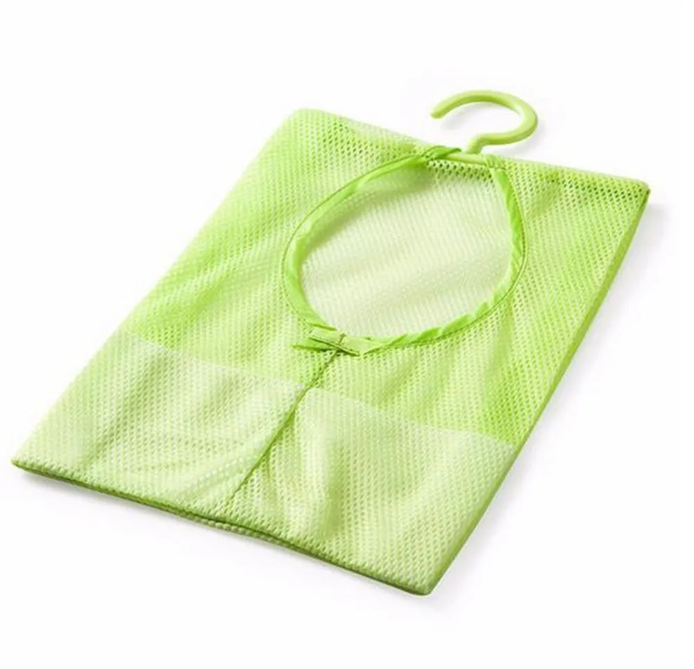 Ванная комната хранения прищепка сетка сумка крючки подвесной мешок Органайзер Душ Ванна висячая сумка для хранения Сетка - Цвет: Green