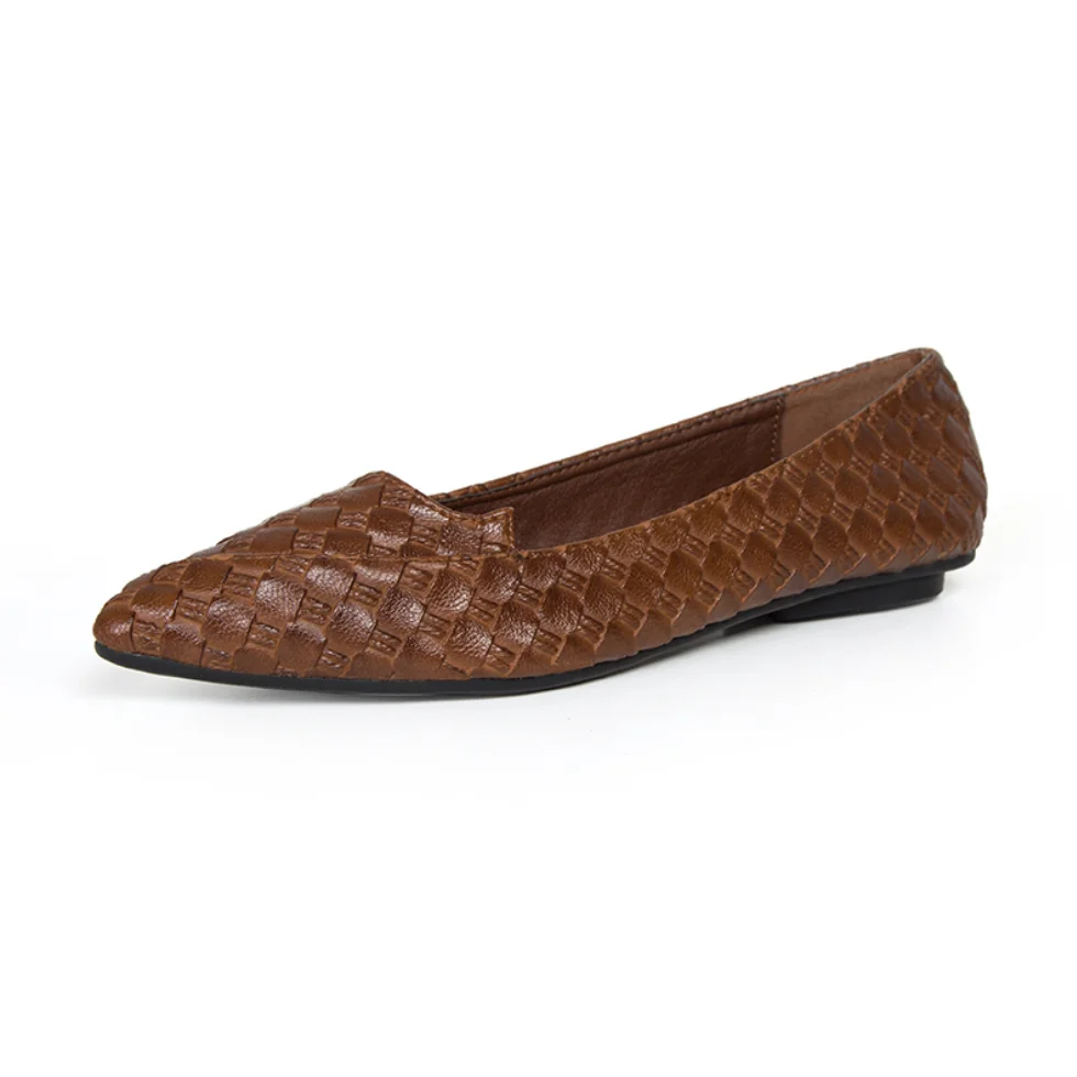 Новые 2021 весенние женские лоферы балерины Scarpe Donna Кожаные туфли лодочки с острым