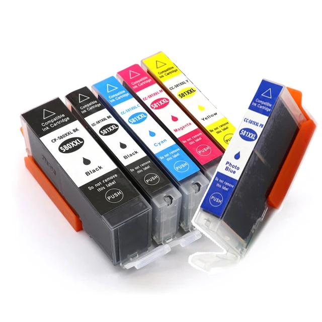 Einkshop for Canon PGI-580XXL CLI-581XXL PGI 580 XXL 581 XXL PGBK / BK / C  / M / Y Ink Cartridge - AliExpress