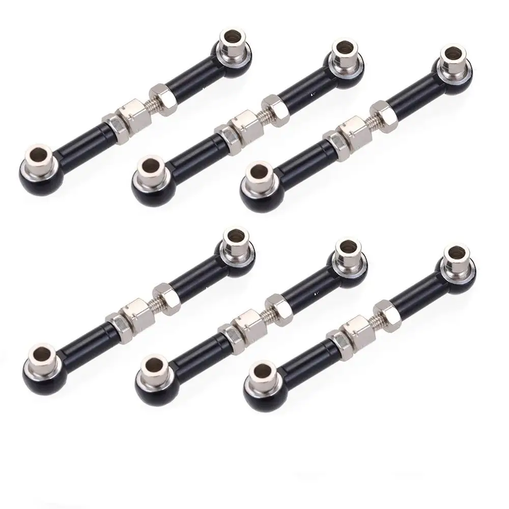 

6PCS 47mm 102017 122017 Aluminum Alloy Metal Front / Rear Linkages Servos Link 02012 (10391) For HSP 94122 94123 Wltoys A959