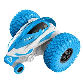 

Flip 2.4G Stunt Car Gift Model Wireless Watch Remote Control Three Wheeled USB Charging Racing Children Off Road Electric Toy