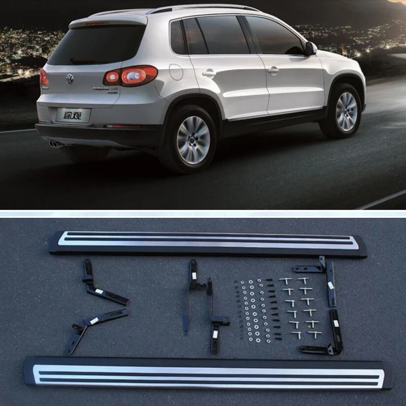 Running Boards Side Step Bar Pedals For Volkswagen VW Tiguan 2009 2010 2011 2012 High Quality Nerf Bars Auto Accessories |