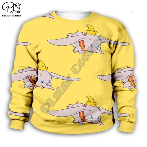 Kids sweatshirts Одежда для семьи Детский комплект с капюшоном с 3d принтом Dumbo осенние толстовки с длинными рукавами на молнии штаны для мальчика и девочки - Цвет: Kids sweatshirts