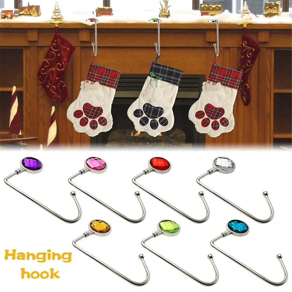 

Christmas Stocking Hook Christmas Stockings Hooks Metal Hanging Holders Hangers For Christmas Party Decoration