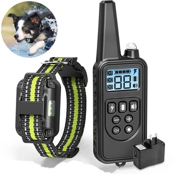 

800 Meters Remote Control Dog Electric Collar IP6X Waterproof Dog Training Collar 1 Drive 2 Electric Dog Collar Dog Shock Collar