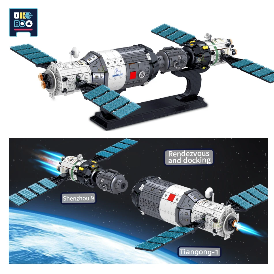 1608pcs City Space Station Spacecraft Building Blocks Shuttle Satellite Astronaut Figures Bricks Set For Children New Year gift | Игрушки и