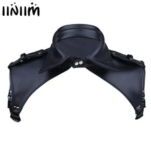 Мужской кожаный ремень Эротическое белье регулируемый нагрудный мышцы половина майка сексуальный Открытая грудь открытая спина мужской костюм бандаж