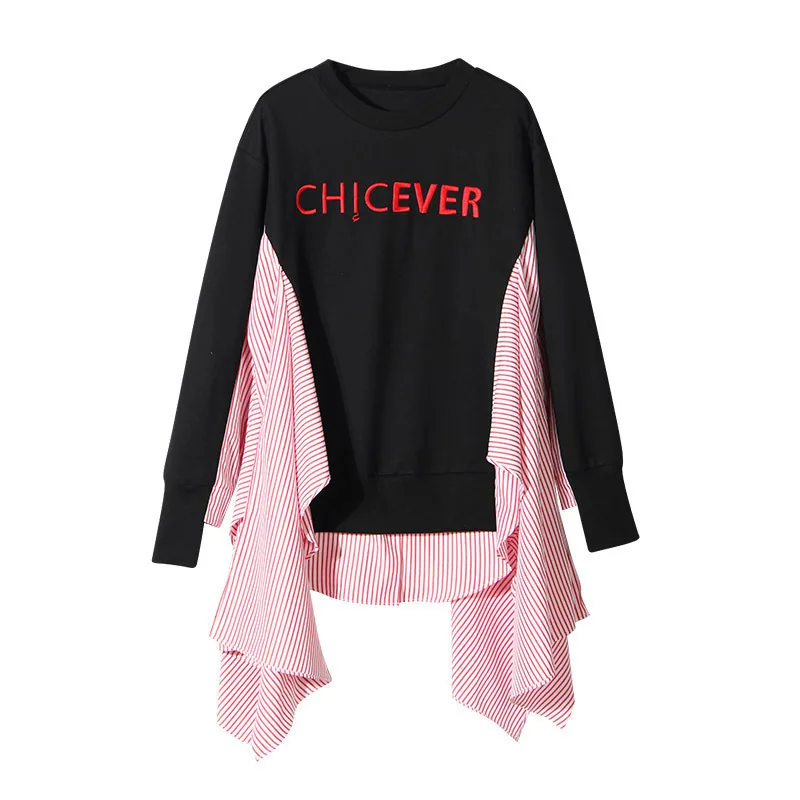

Europe And America Popular Brand 2020 Spring New Style Women's Embroidered Letters Joint Stripes Side Edge Bandage Cloth Long