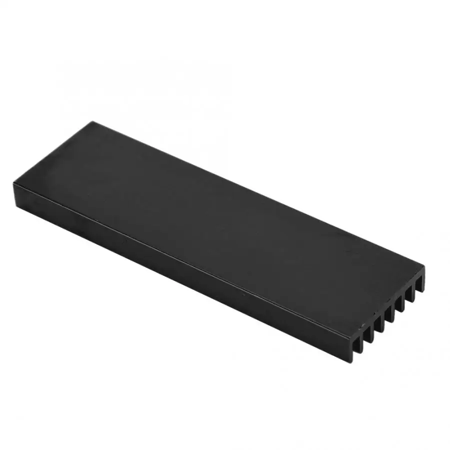 Черный PCIE M.2 SSD 2280 Кулер Радиатор силиконовый охлаждающий плавник для настольного компьютера - Цвет лезвия: Черный