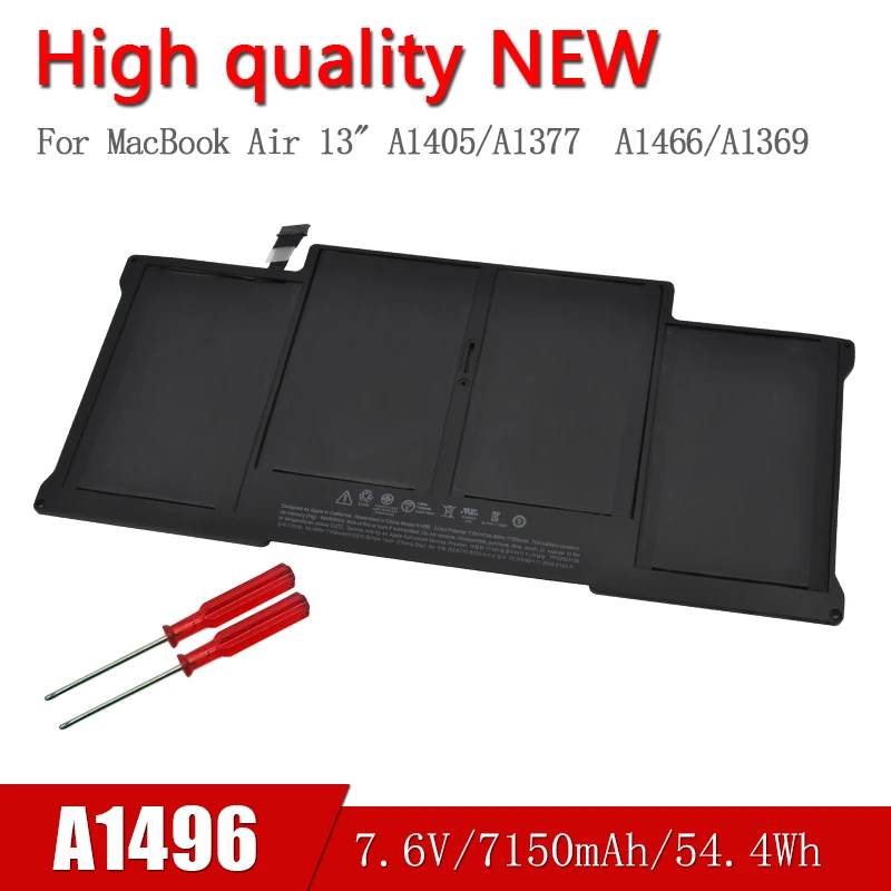 Высококачественный аккумулятор A1496 A1405 для ноутбука Apple MacBook Air 13 дюймов A1466 A1369 2012