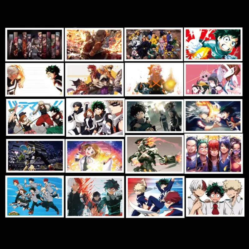 100Pcs/pack My Hero Academia Anime Sticker Skateboard Waterproof Trolley Case Laptop Skateboard Stickers Toys Gifts For Kids