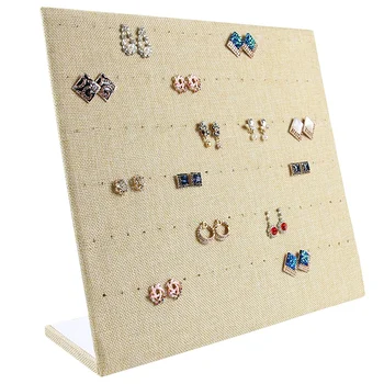 

Flannel Jewelry Box Jewelry Display Earrings Stud Necklace Pendant Storage Showcase Rack Case Board Large L Earrings