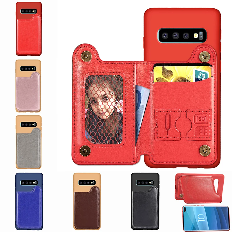 

S8 S9 S10 Plus Funda Accessories Flip Wallet Leather Case For Samsung Galaxy A10 A30 A40 A50 A70 J4 J6 A6 A7 2018 S7 Card Cover