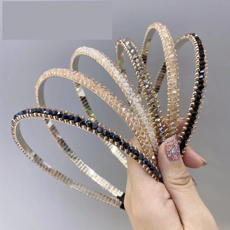 12 Colors Rhinestone Headbands for Women Girls Crystal Headband Sparkly