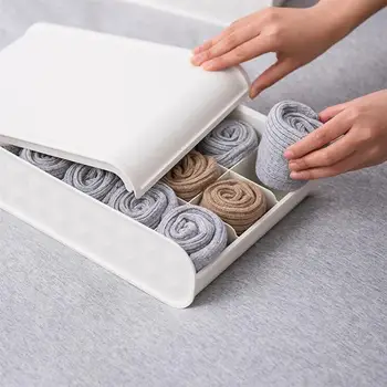

Plastic Stackable Clothes Storage Box Compartments Drawer Organizer Socks Container Multifunctional Storage Box