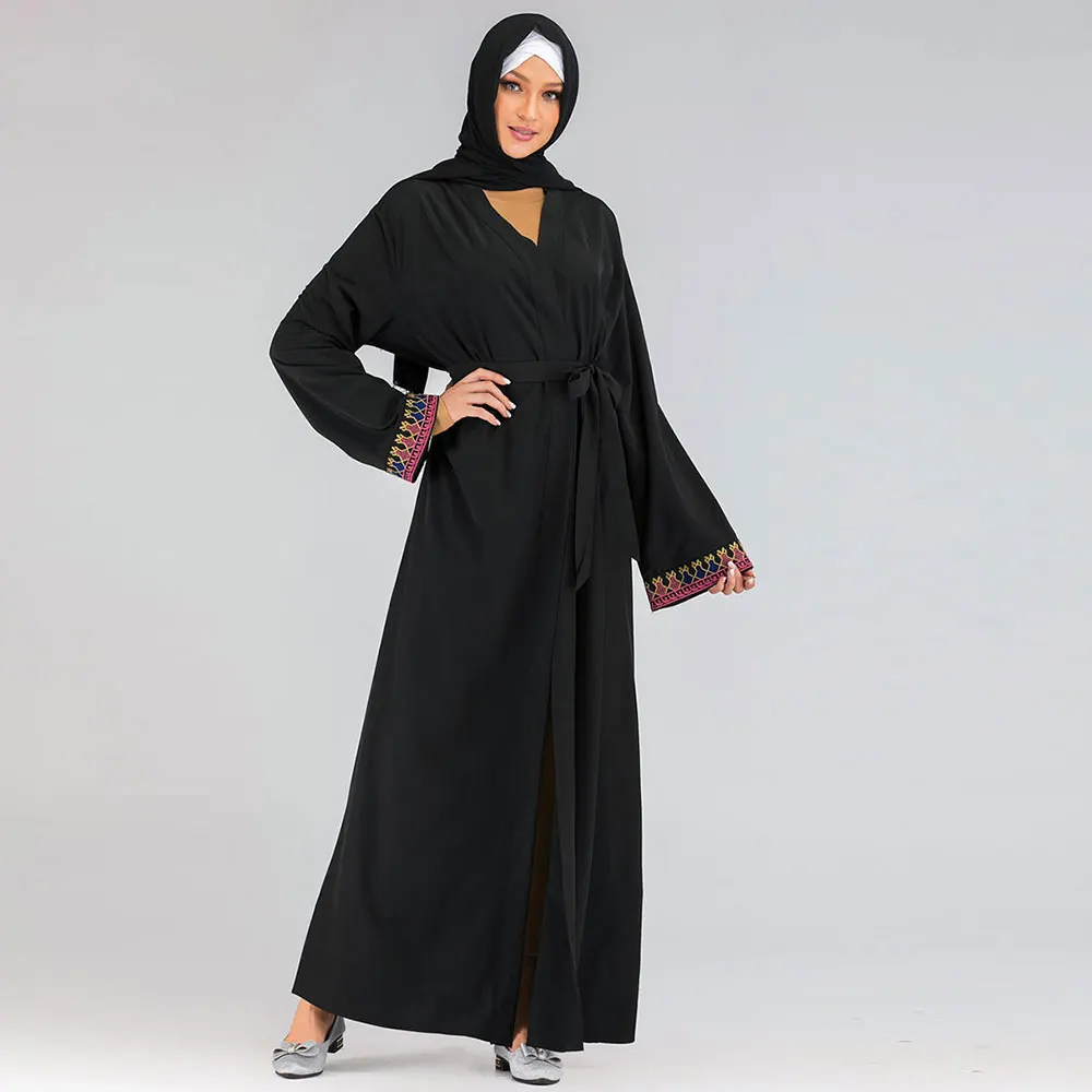 Abaya Дубай роскошное платье Абая для женщин гамис мусульманский Wanita марокканский кафтан халат Musulmane Femme вышитые Исламская одежда