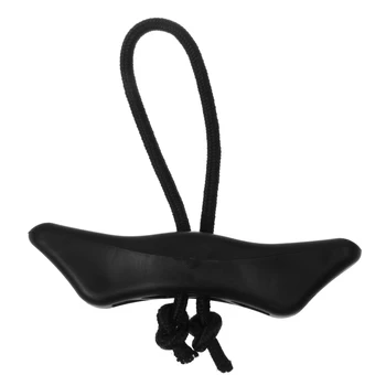 

Durable Plastic Marine Boat Canoe Kayak Toggle Handle With Cord (Black)