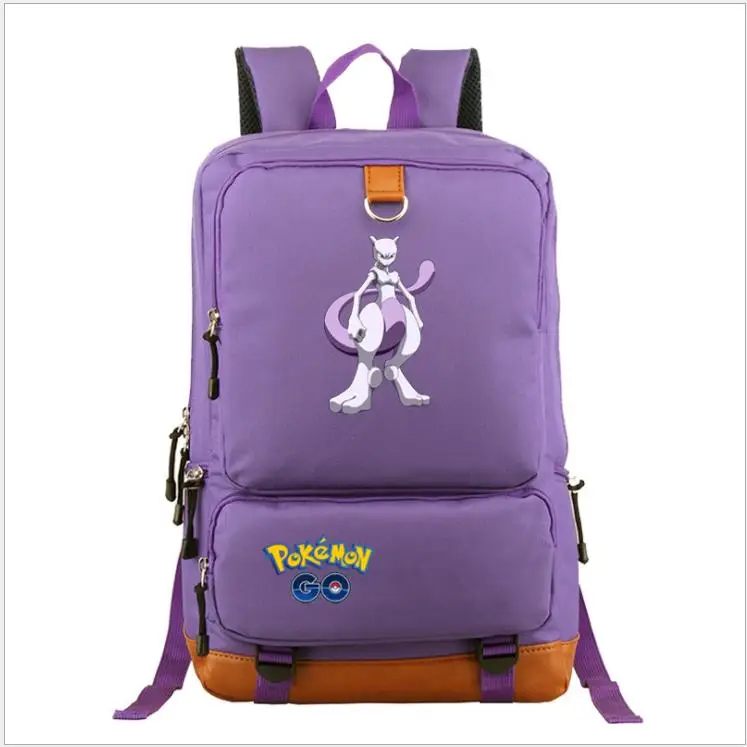 Mochilas Аниме игры «Pokemon Go», рюкзак из плотной ткани с рисунком Пикачу для мальчиков и девочек-подростков, школьный рюкзак для мужчин и женщин, Ёмкость дорожные сумки