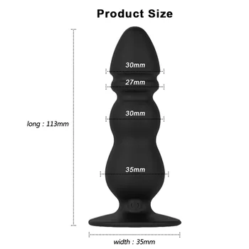 VATINE 10 Speed Anal Plug Vibrator With Strong Sucker Prostate Massager G-spot Stimulator Sex Toys for Women Adult Products 4