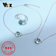 Vnox, пенопластовый хвост русалки, женский ювелирный набор, Романтическая сказка, 925 пробы, серебряное кольцо, ножной браслет, ожерелья, прозрачный пузырь, аксессуар