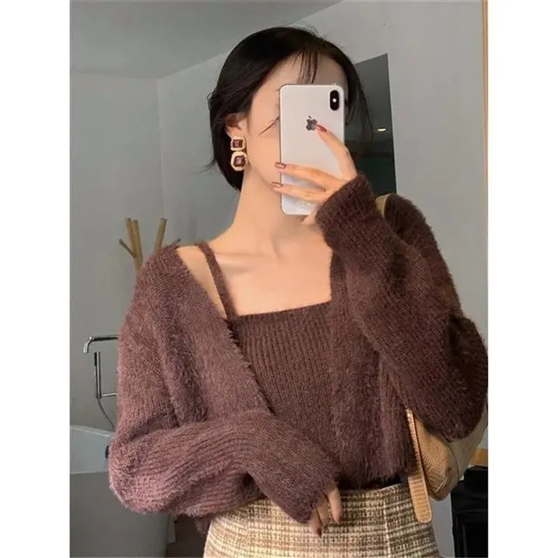 Débardeur été Tricot Saodimallsu Haut Femme Col V Sans Manches - Débardeur Léger En - Décontracté Élégant Tricot Acrylique