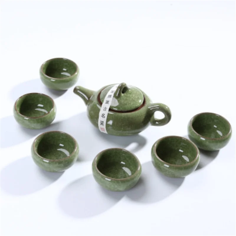as pic KitchenAce китайский керамический чайный набор кунг-фу фарфор Портативный чайный сервиз чайная церемония гаджет чайный горшок коробка гаджеты и инструменты аксессуары для чая - Цвет: as pic