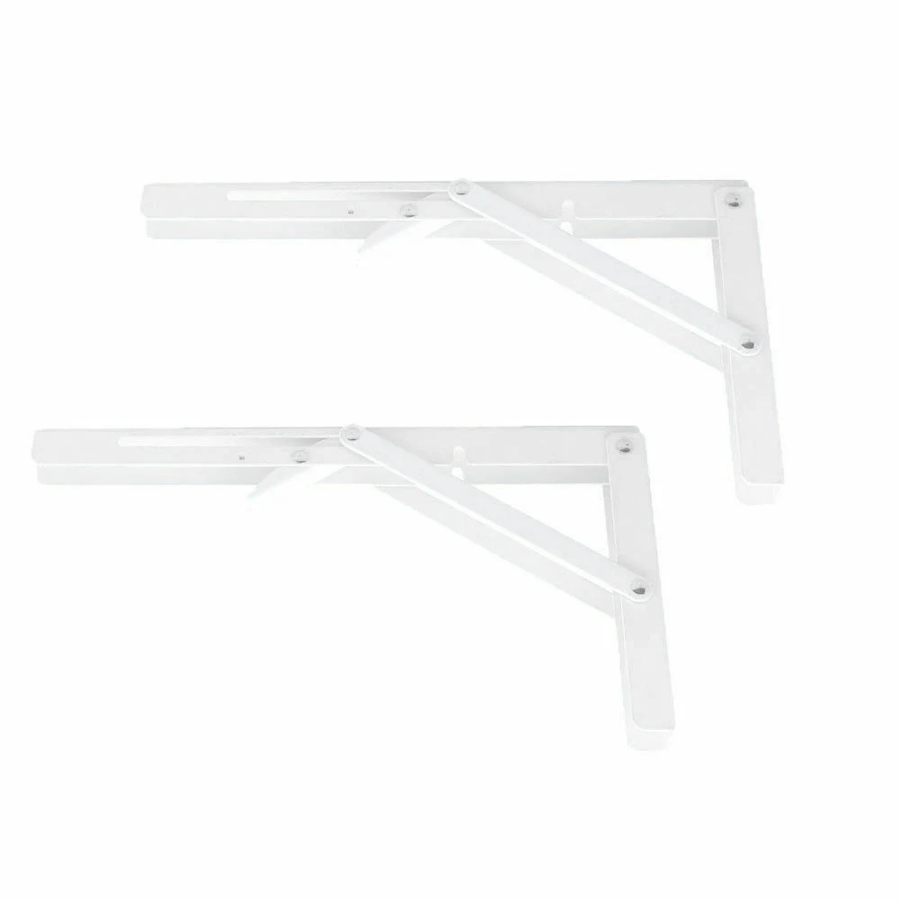 

2 Pieces Stainless Steel Table Bracket Wall Mounted Folding Shelf Bench Seat Bracket J8 #3