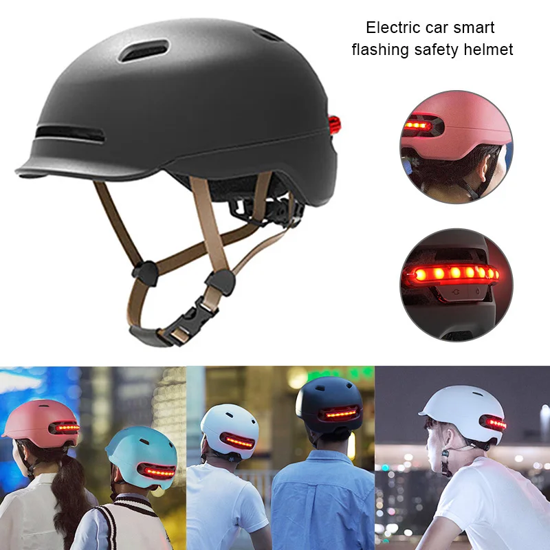

Hot Smart LED Warning Flash Riding Helmet Electric Scooter Bicycles Motorcycles X66