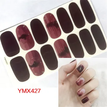 

1Sheet Nail Art Sticker New Arrival Full Cover Self-adhesive Nail Wraps Japanese Style DIY Beauty Nail Tips Stickers Manicure