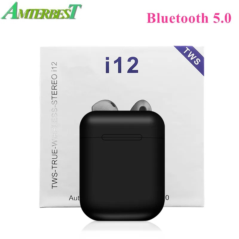 AMTERBEST I12 Tws всплывающие bluetooth-наушники Беспроводные наушники с сенсорным управлением гарнитура с зарядным устройством Pk I20 I10 I30 I60 I200 Tws